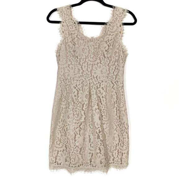Joie Rori Sleeveless Lace Dress Mushroom Nude Extra Small - Picture 3 of 10